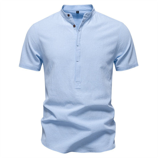 Cotton Linen Short Sleeve Shirt
