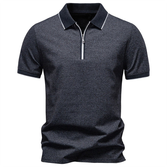 Men’s Zip Collar Polo Shirt