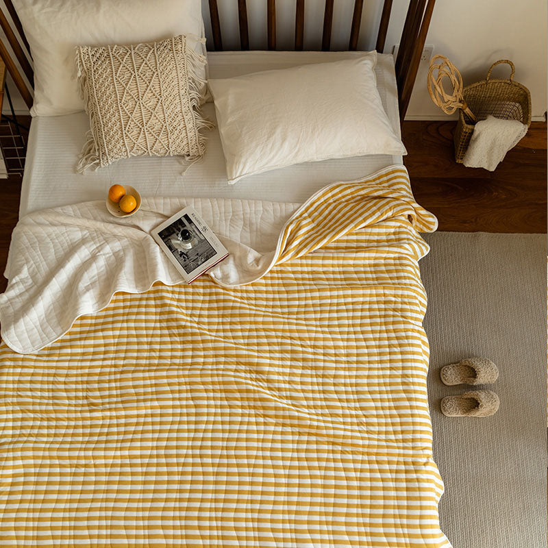 100% Cotton Striped Quilt