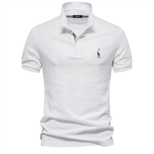 Men’s Deer Embroidered Polo Shirt